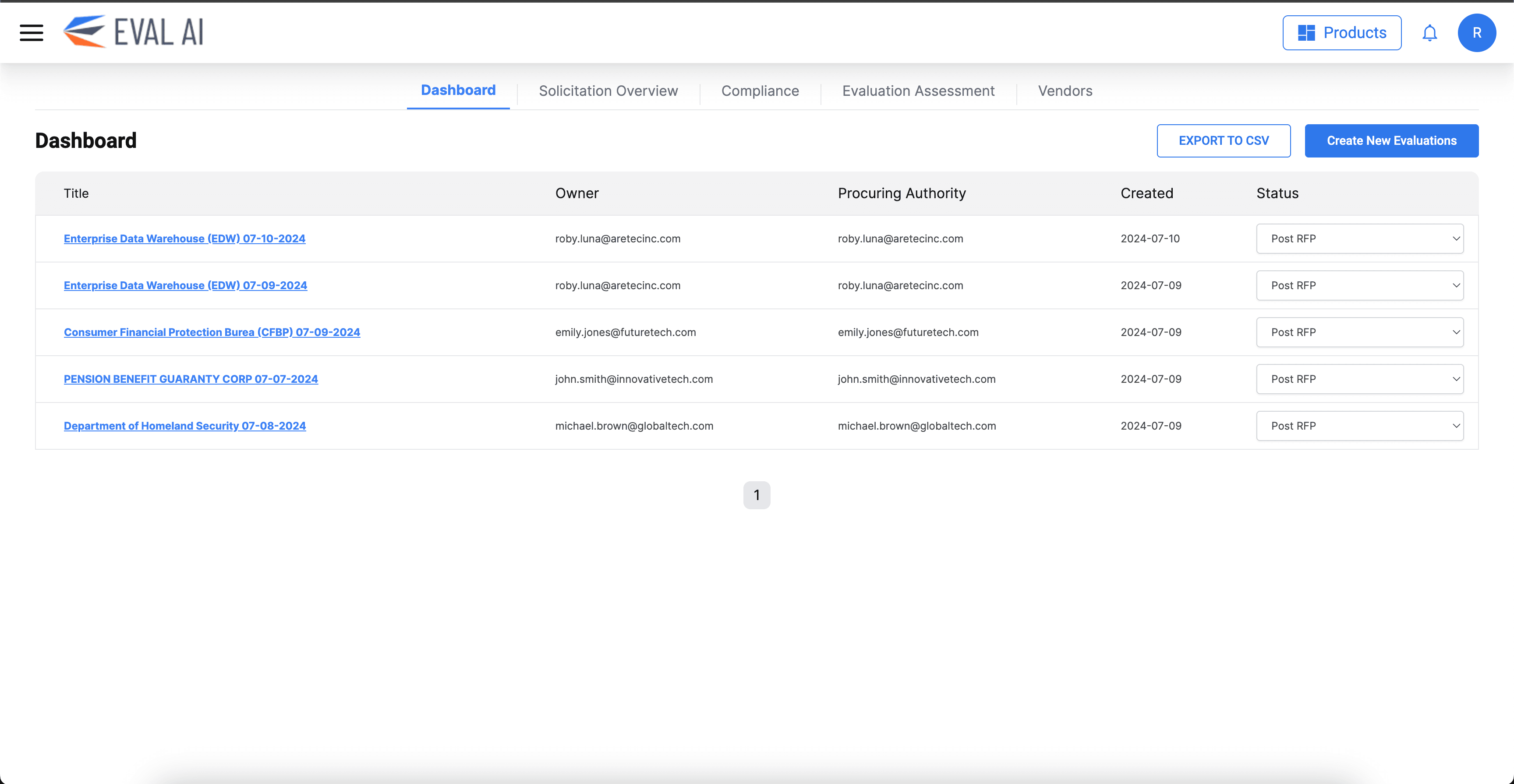 Eval AI — RFP Evaluation Platform screenshot 3