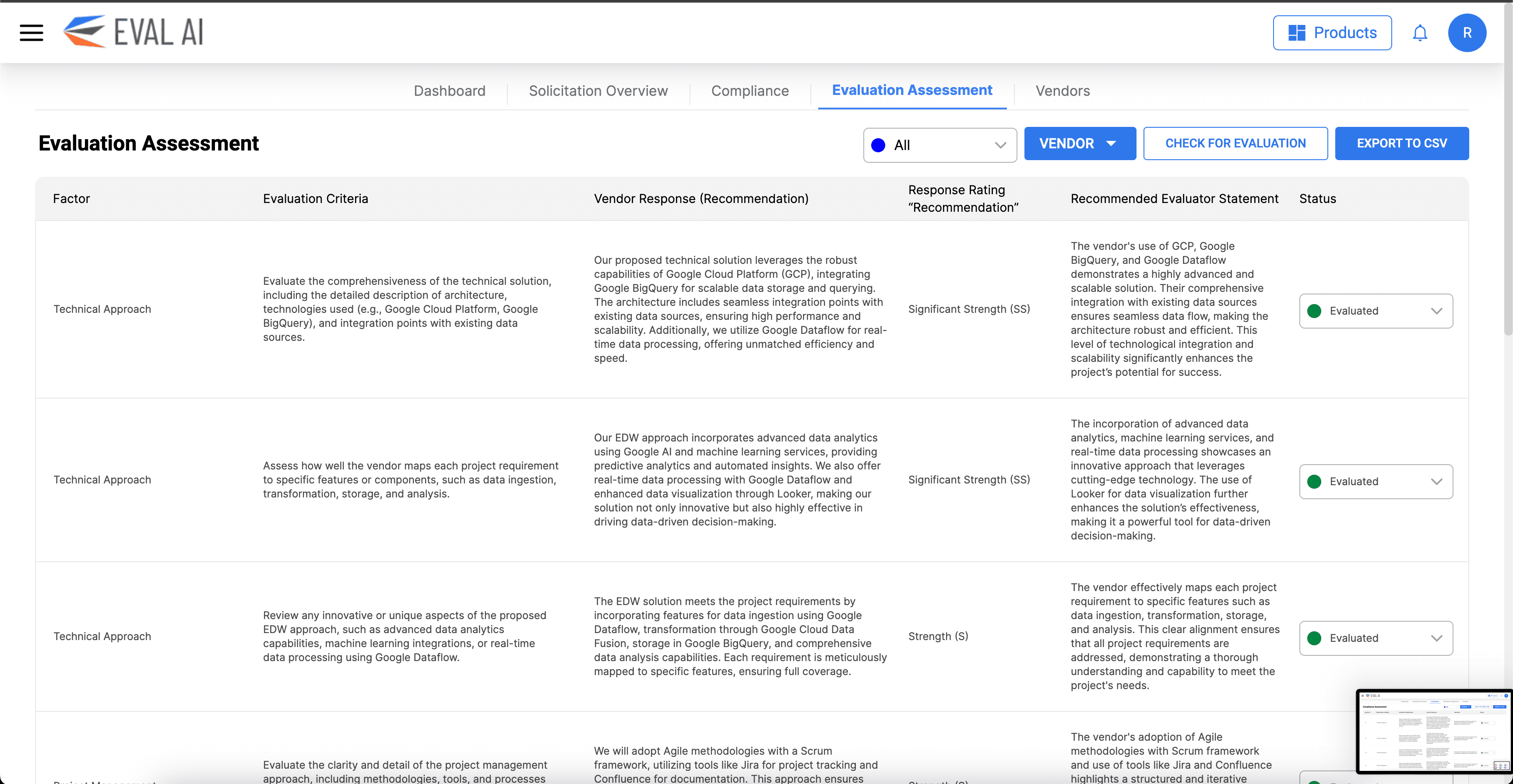 Eval AI — RFP Evaluation Platform screenshot 8
