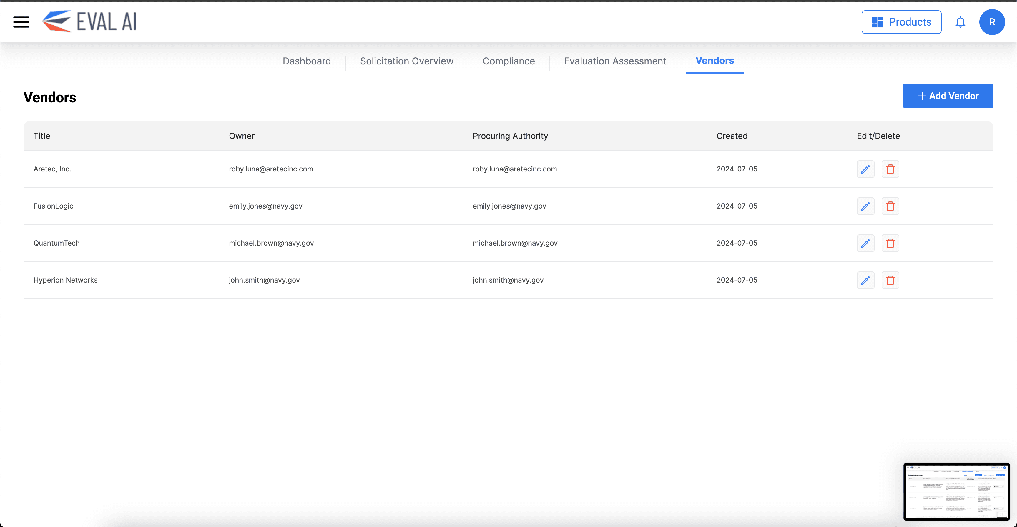 Eval AI — RFP Evaluation Platform screenshot 9