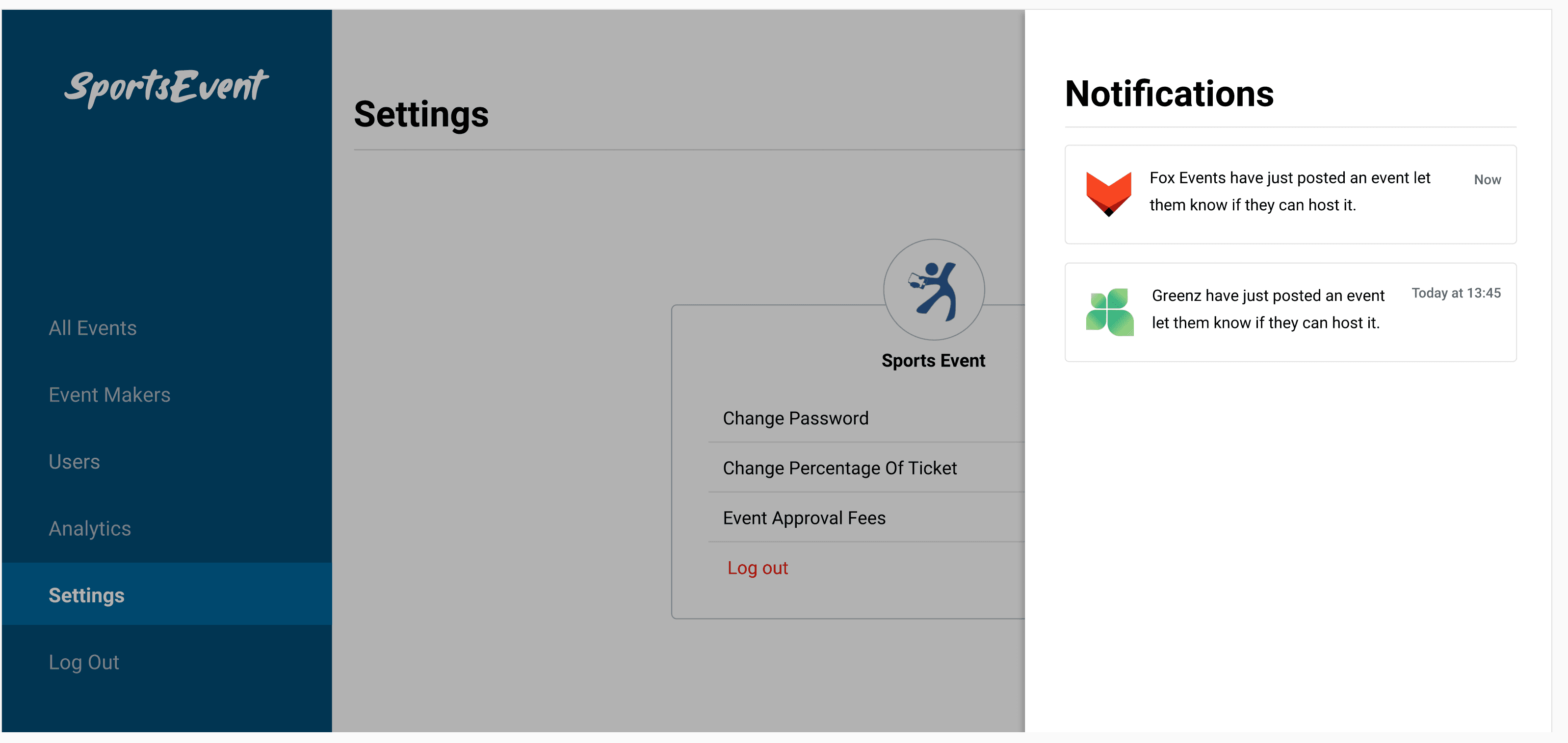 Sports Events — Admin Dashboard & Management Platform screenshot 13