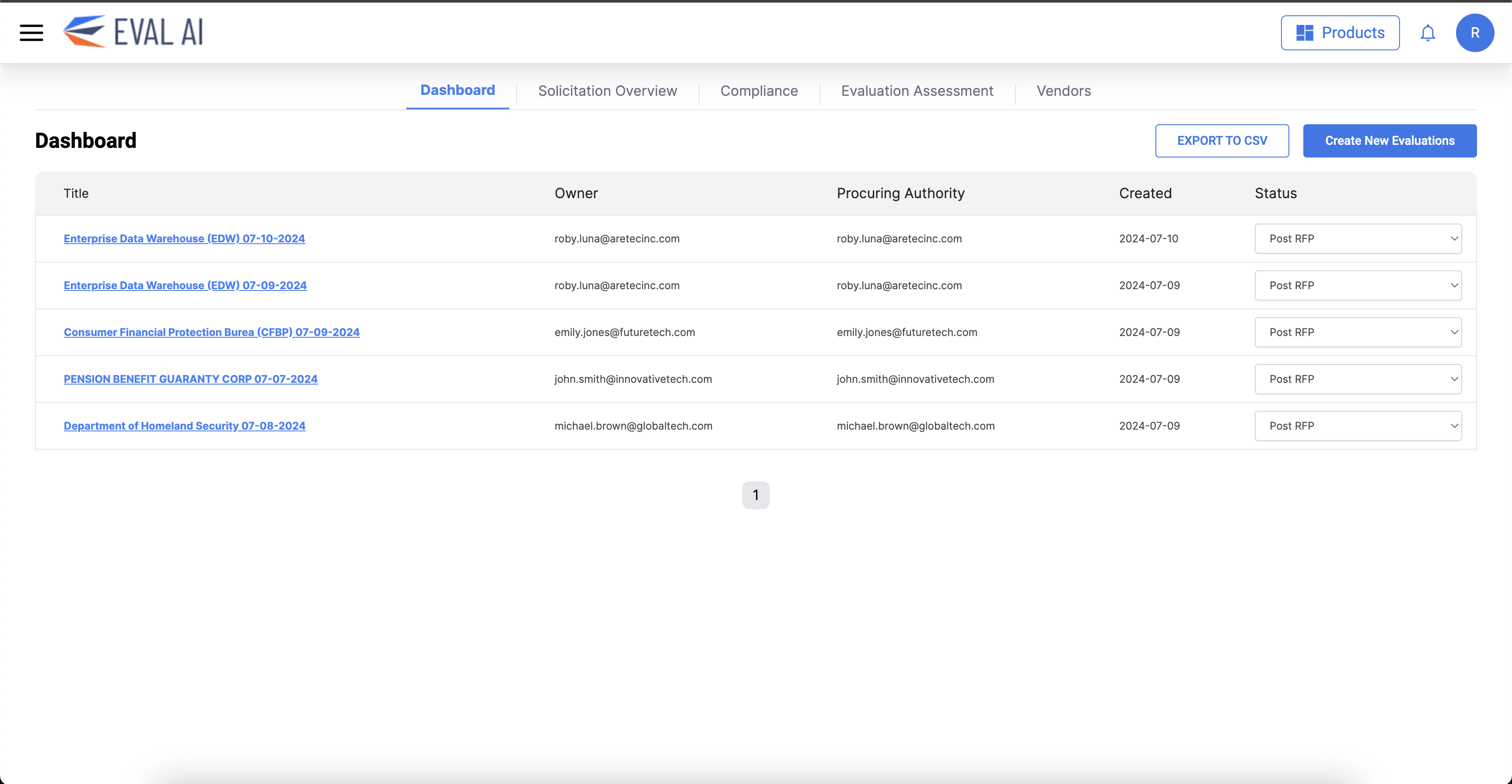 Eval AI — RFP Evaluation Platform screenshot 3